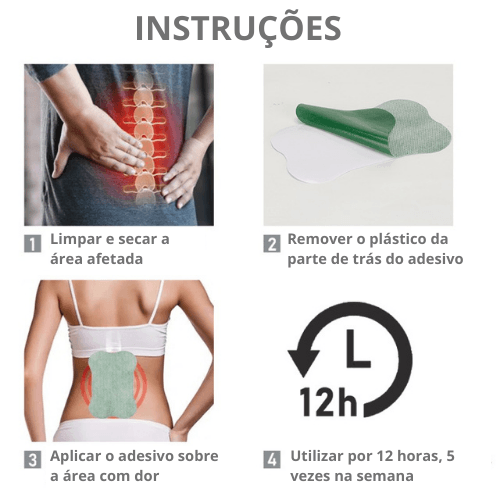 Lumbar Plaster - Adesivo para dor na lombar - Facilita Shopping